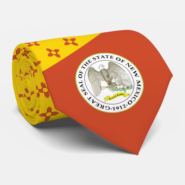 New Mexican Flag & Seal, Flag of New Mexico Tie (Rolled)