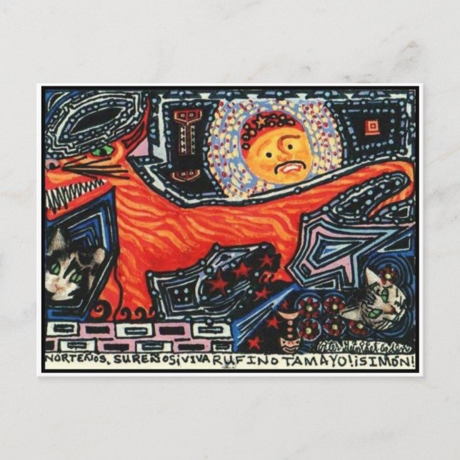 New Mexican Spanish Tasmanian Tiger Devil Dog Cats Postcard (Front)