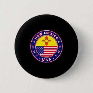 New Mexico 1 6 Cm Round Badge