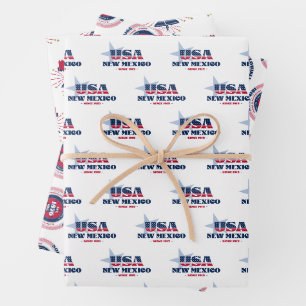 New Mexico, 50 States, Liberty Bell Wrapping Paper Sheet