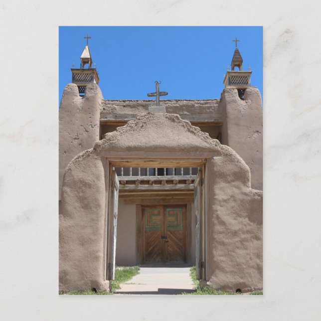 New Mexico Adobe Church Postcard (Front)
