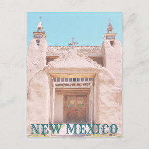 New Mexico Adobe Church Postcard