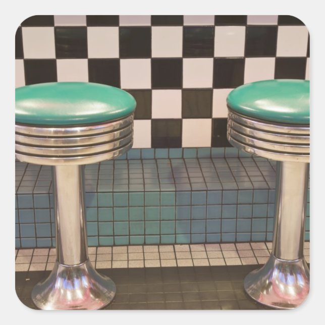 New Mexico, Albuquerque. The 66 Diner along Square Sticker (Front)