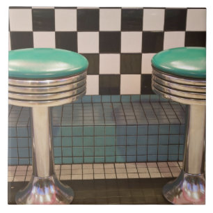 New Mexico, Albuquerque. The 66 Diner along Tile