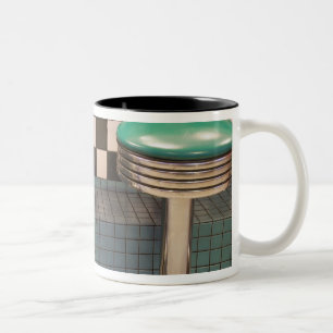 New Mexico, Albuquerque. The 66 Diner along Two-Tone Coffee Mug