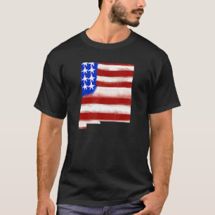 New Mexico American Flag 4th Of July Usa Patriotic T-Shirt