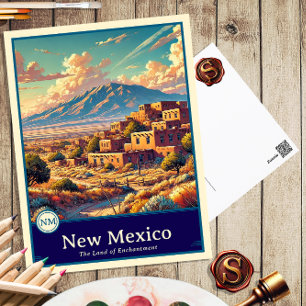 New Mexico   Anime Style Cel Shaded Postcard