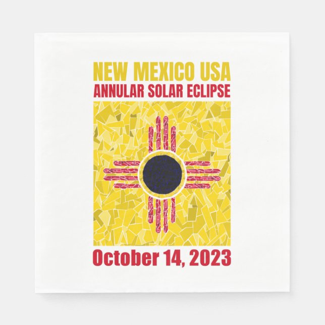 New Mexico Annular Eclipse Napkin (Front)