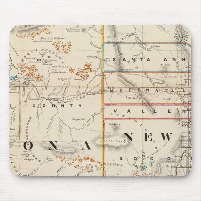 New Mexico, Arizona Mouse Mat (Front)