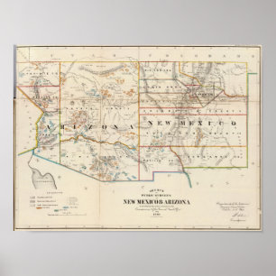 New Mexico, Arizona Poster