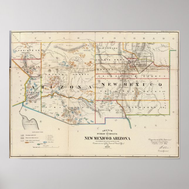 New Mexico, Arizona Poster (Front)