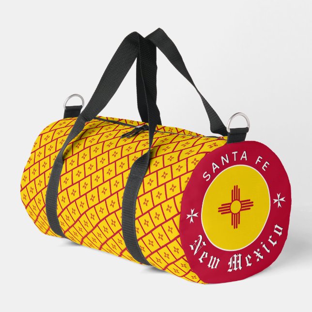 New Mexico Bag, gym, travel bag, New Mexico Flag Duffle Bag (Left Corner)