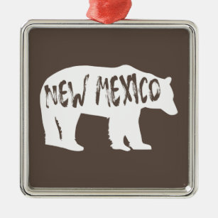 New Mexico Bear Metal Tree Decoration
