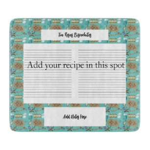New Mexico Biscochito Cookies Zia Sun recipe card Cutting Board