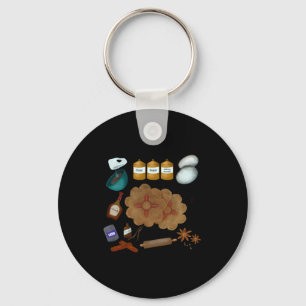 New Mexico Biscochito Cookies Zia Sun Toddler  Key Ring