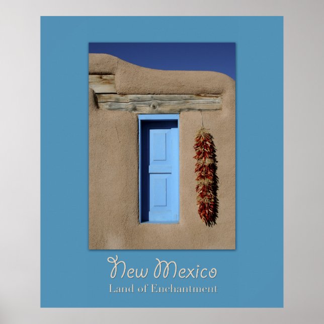 New Mexico Blue Window Poster (Front)