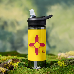 New Mexico bottle, patriotic New Mexican Flag Water Bottle