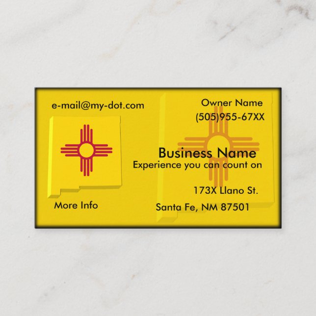 New Mexico Business Card (Front)