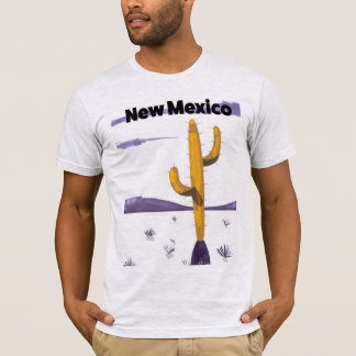 New Mexico Cactus vintage style vacation poster. T-Shirt