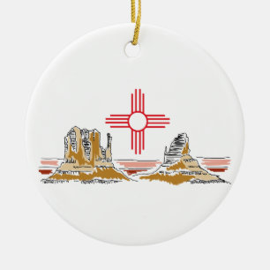 New Mexico Ceramic Tree Decoration