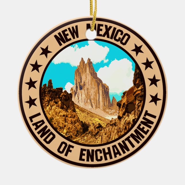 New Mexico                                         Ceramic Tree Decoration (Front)