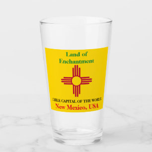 New Mexico Chili Land of Enchantment Red or Green Glass