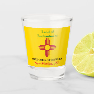 New Mexico Chili Land of Enchantment Red or Green Shot Glass