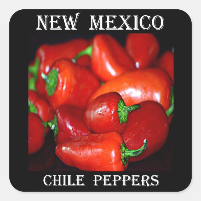 New Mexico Chilli Peppers (Chile) Square Sticker (Front)