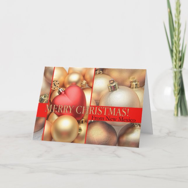 New Mexico   Christmas Card, state specific Holiday Card (Front)