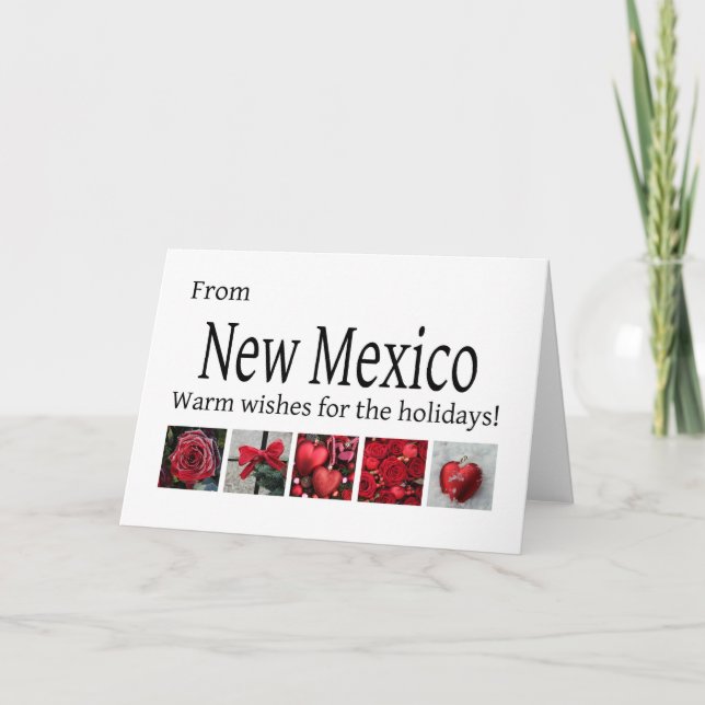 New Mexico   Christmas Card, state specific Holiday Card (Front)