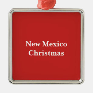 New Mexico Christmas Metal Tree Decoration