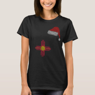 New Mexico Christmas Santa Hat T-Shirt