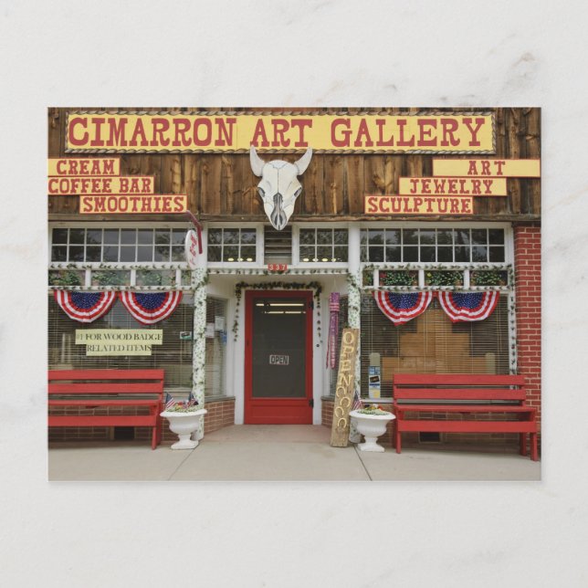 New Mexico, Cimarron. Cimarron art gallery, New Postcard (Front)