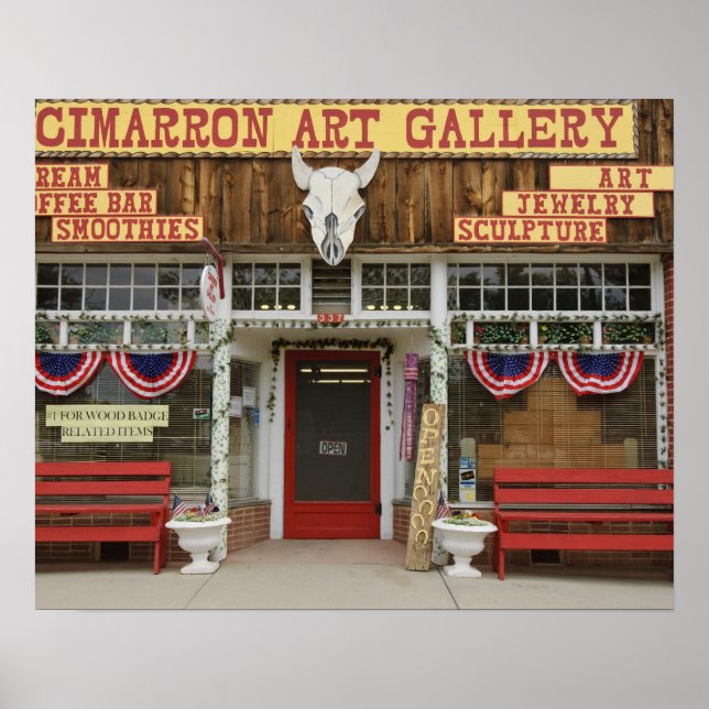 New Mexico, Cimarron. Cimarron art gallery, New Poster (Front)