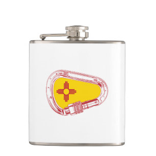 New Mexico Climbing Carabiner Hip Flask