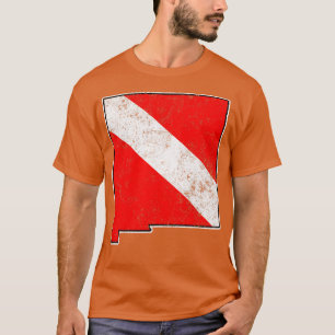 New Mexico Dive Flag Scuba Diving State Map Dive F T-Shirt