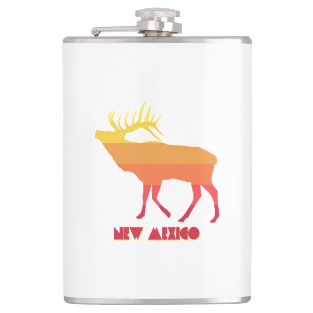 New Mexico Elk Hip Flask (Front)