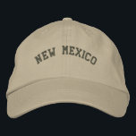 New Mexico Embroidered Basic Cap Olive Green<br><div class="desc">A Basic Adjustable Cap embroidered with the (customisable) text New Mexico.  Select the hat and text colour and style of your choice.</div>