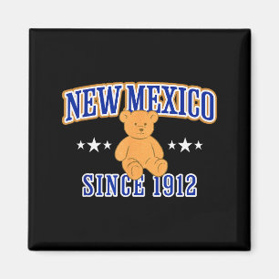 New Mexico Est. 1912, Nm Usa Patriotic Teddy Bear  Magnet