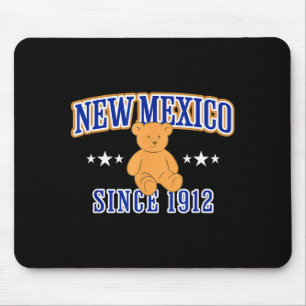 New Mexico Est. 1912, Nm Usa Patriotic Teddy Bear Mouse Mat