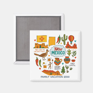 New Mexico Family Trip Keepsake Custom Magnet