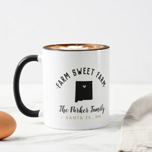 New Mexico Farm Sweet Farm Family Monogram Mug