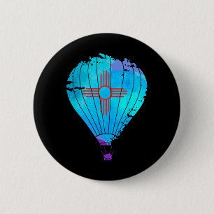 New Mexico Festival Hot Air Balloon Zia Gift 6 Cm Round Badge
