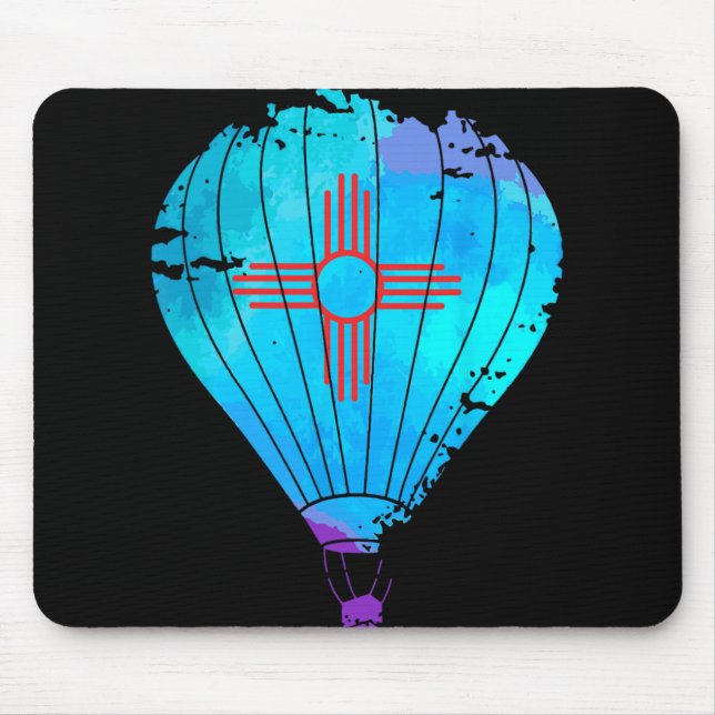 New Mexico Festival Hot Air Balloon Zia Gift  Mouse Mat (Front)