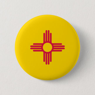 New Mexico Flag 6 Cm Round Badge