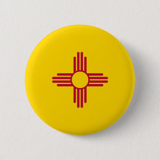 New Mexico Flag 6 Cm Round Badge (Front)