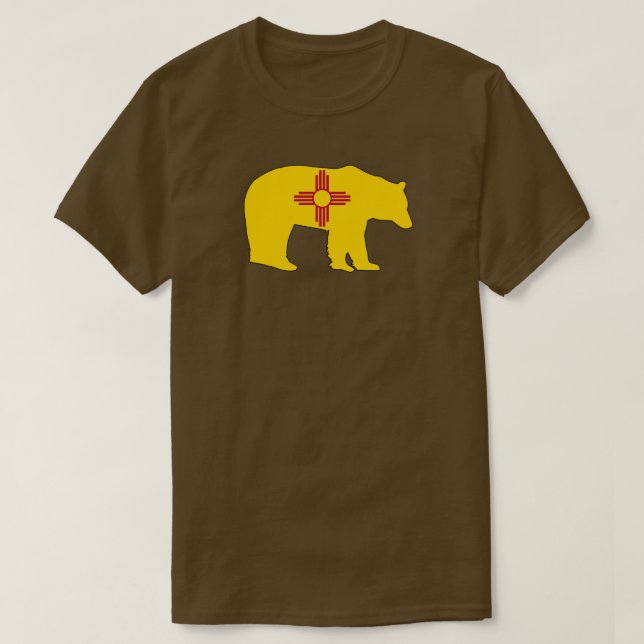 New Mexico Flag Bear T-Shirt (Design Front)