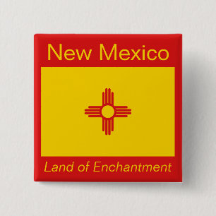 New Mexico Flag Button