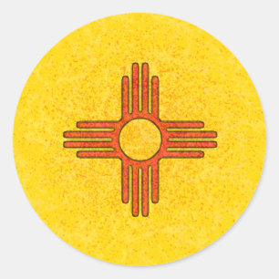 NEW MEXICO FLAG CLASSIC ROUND STICKER