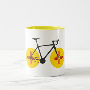 New Mexico Flag Cycling Two-Tone Coffee Mug